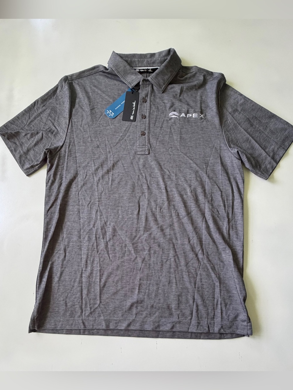 Travis‎ Mathew Prestige 77 Polo Shirt Mens M Grey Performance Golf NWT